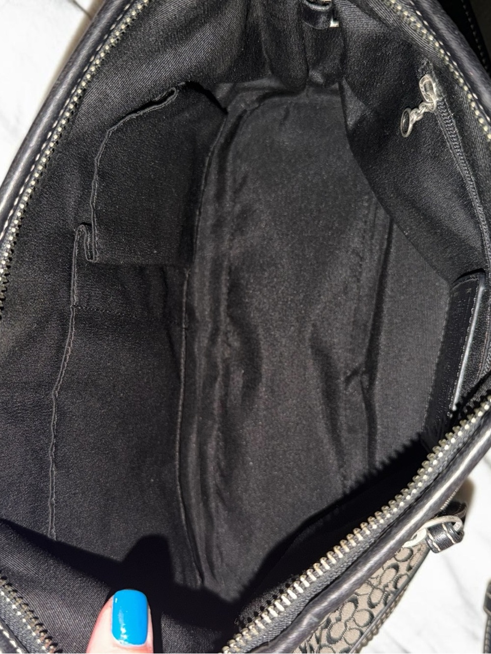 Coach Black/Gray Signature C Monogram Y2K Jacquard Soho Hobo Shoulder Bag - Picture 14 of 16